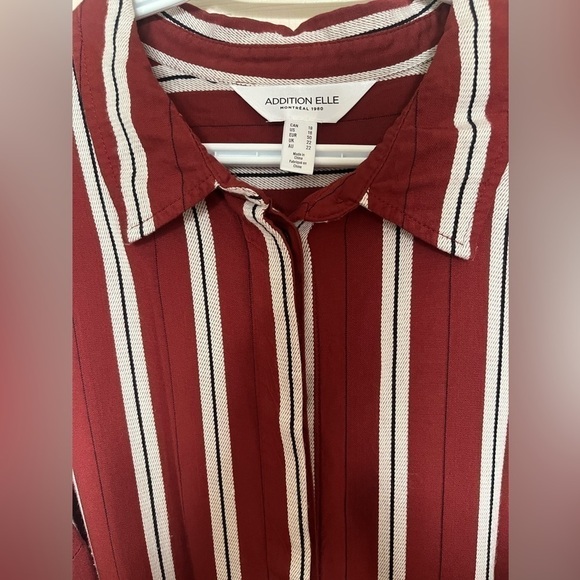 RED Striped Blouse Dress - Picture 5 of 5